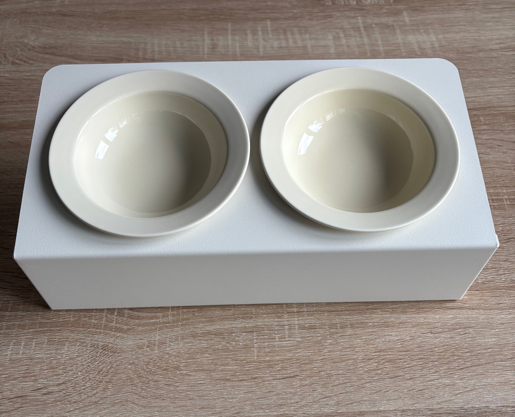 Gamelles surélevées en céramique pour chat – Support métallique